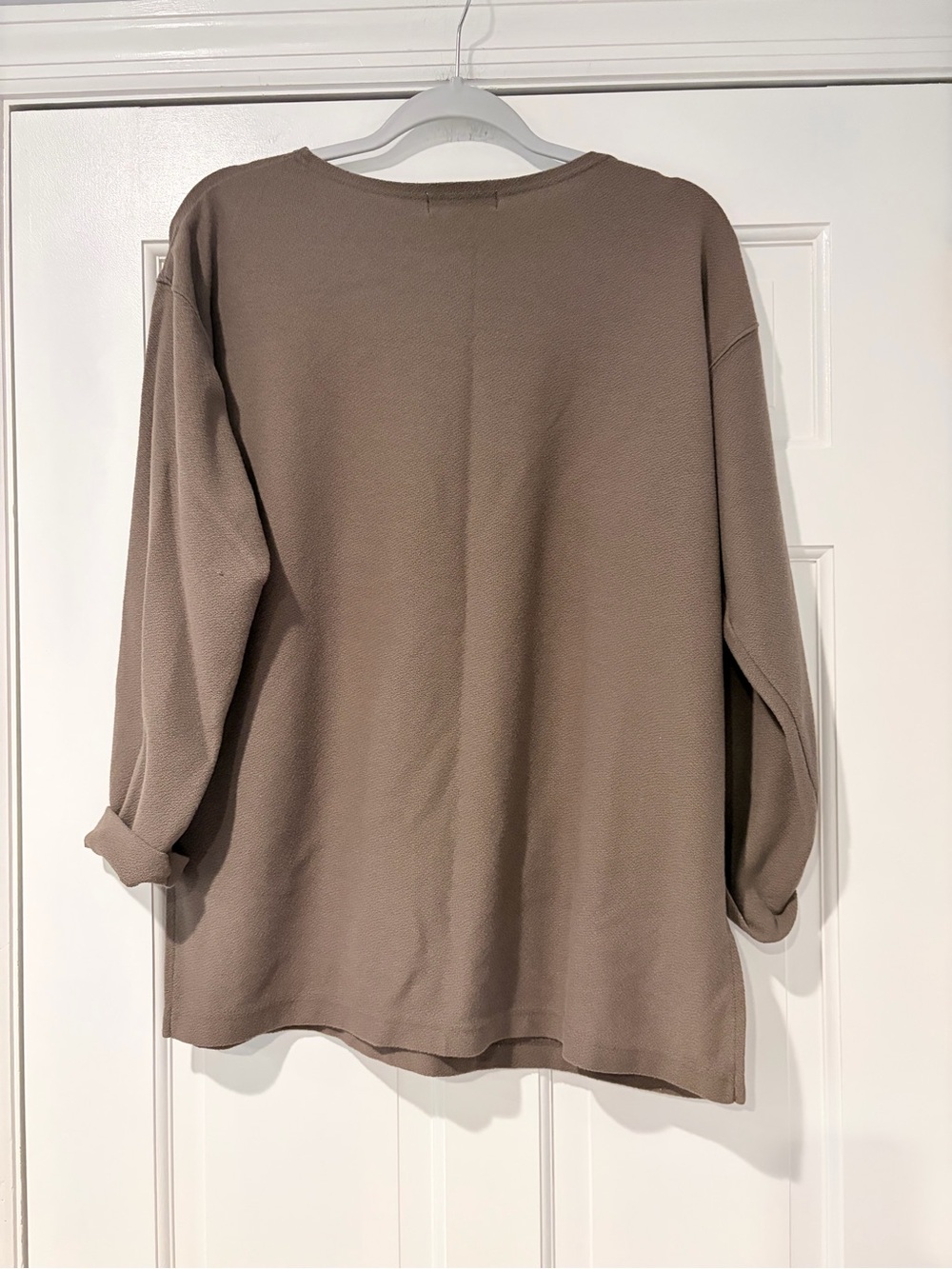Vintage Express Tricot Taupe Relaxed Crewneck Sweater - Picture 2 of 6